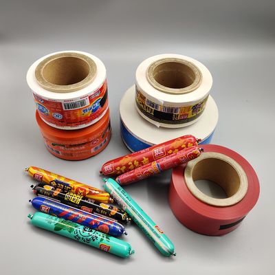 تغليف مخصص مطبوع لفة النقانق 80Mpa PVDC فيلم مغلف 40-60um
