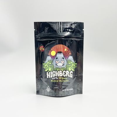طباعة مخصصة CBD براعم رقائق الألومنيوم الوقوف الحقيبة 160mic 320mic