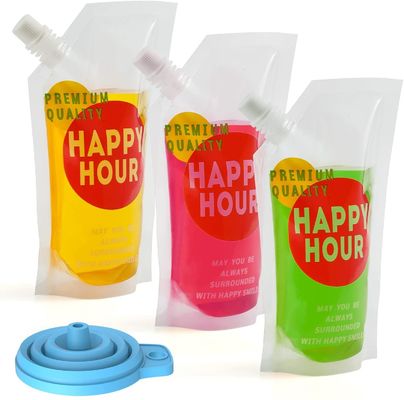 300 ميكرون Spout Plastic Juice Drink Bag الحقائب طباعة الحفر