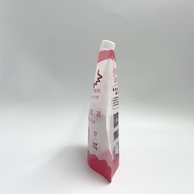 أكياس عصير CMYK 4 طبقة PE مخصصة الأكياس البلاستيكية السائلة مع فوهة