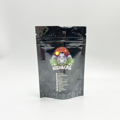 طباعة مخصصة CBD براعم رقائق الألومنيوم الوقوف الحقيبة 160mic 320mic