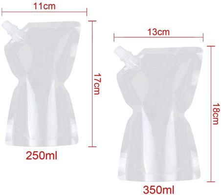 300 ميكرون Spout Plastic Juice Drink Bag الحقائب طباعة الحفر